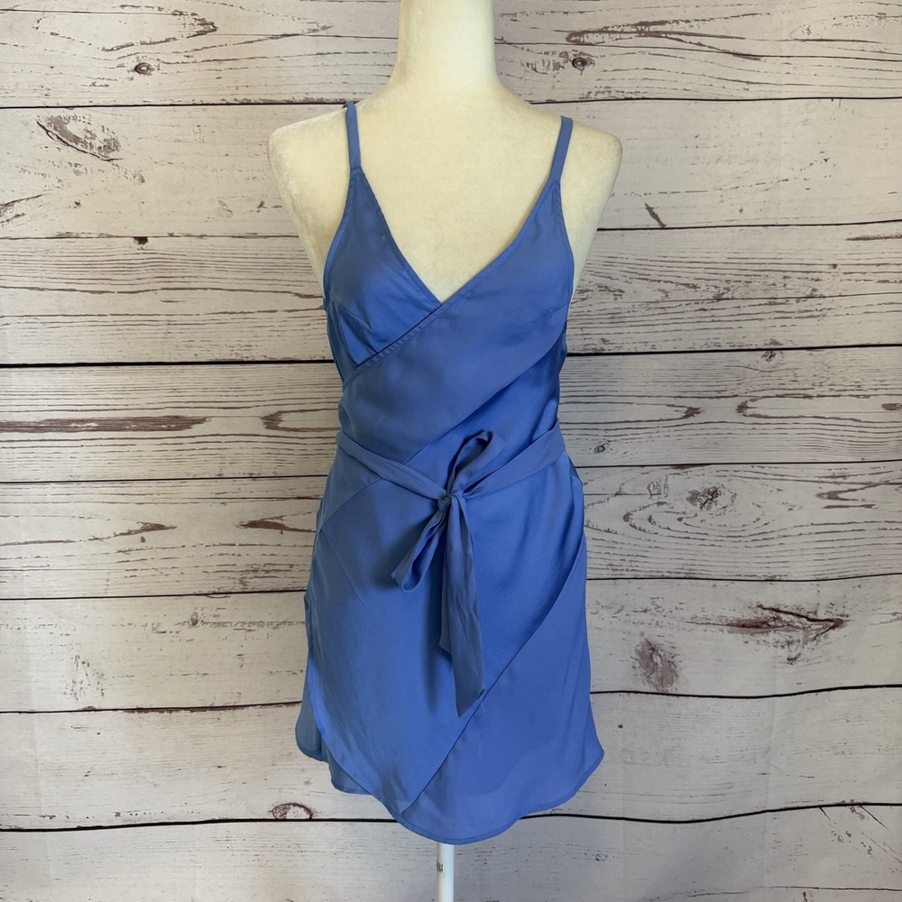 Free People Dress Womens Size S Blue Like Me Or Love Me Slip Intimately Belted